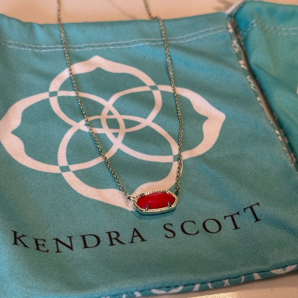 Rare & Retired Kendra Scott Red Elisa Necklace & Bracelet